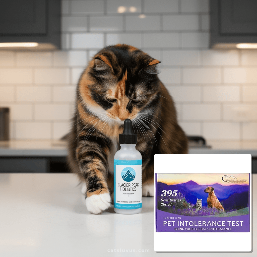 Pet Age Test for Dogs & Cats - Includes Wellness Insights fo with cat - professional product lifestyle photo