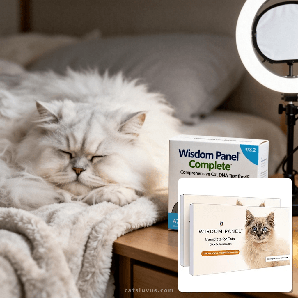 Wisdom Panel Complete: Comprehensive Cat DNA Test kit for 45 with cat - professional product lifestyle photo