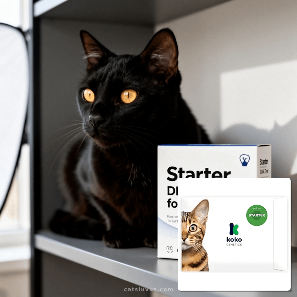 Starter DNA Test for Cats with cat - professional product lifestyle photo