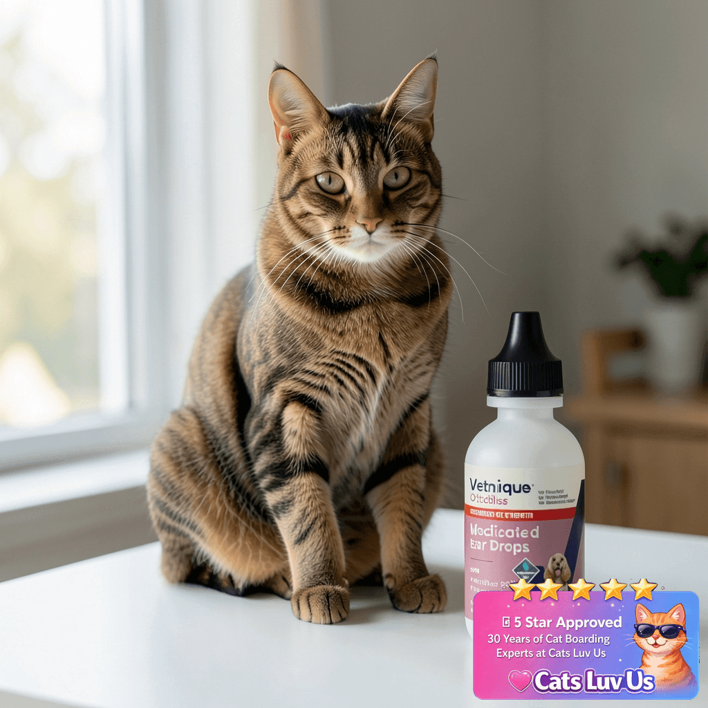 Vetnique Oticbliss Cat & Dog Ear Infection Treatment | Dog with cat - professional product lifestyle photo