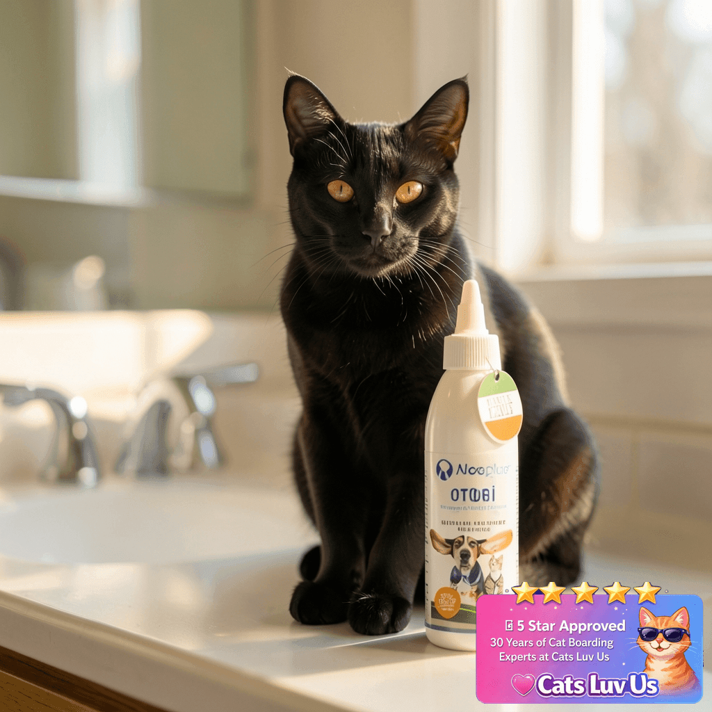 Otorì Cat and Dog Ear Cleaner 125ml – Natural Ear Wash for with cat - professional product lifestyle photo
