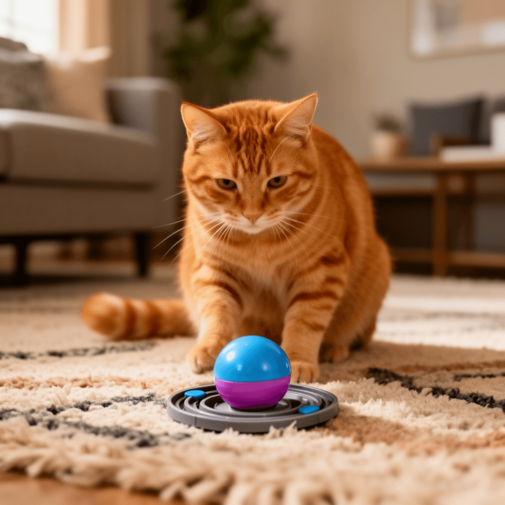 Catstages Replacement Balls for Cat Track Toys with cat - professional product lifestyle photo