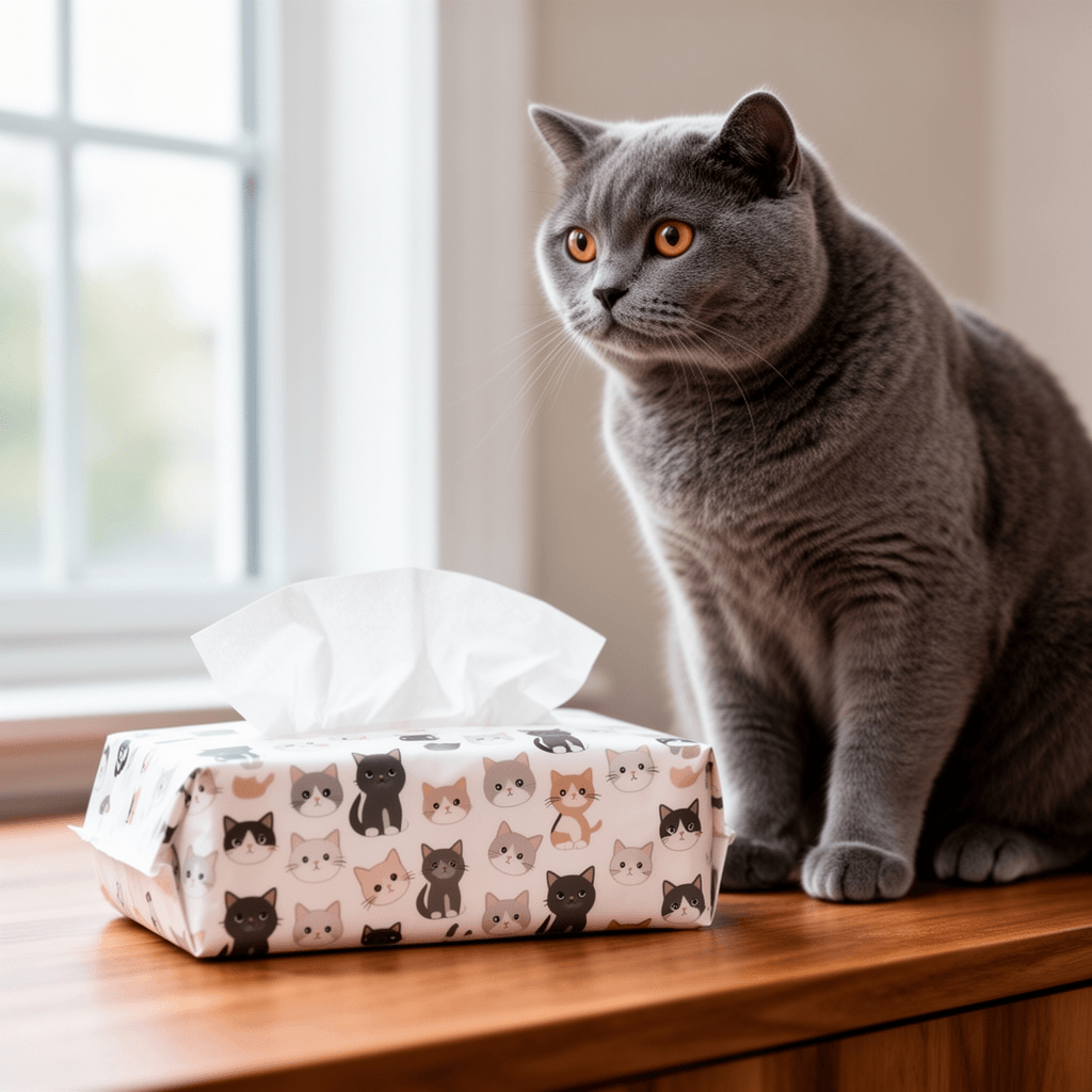 Cute Cat Pattern Tissue Paper 50 Sheets 20x14in uitable for with cat - professional product lifestyle photo