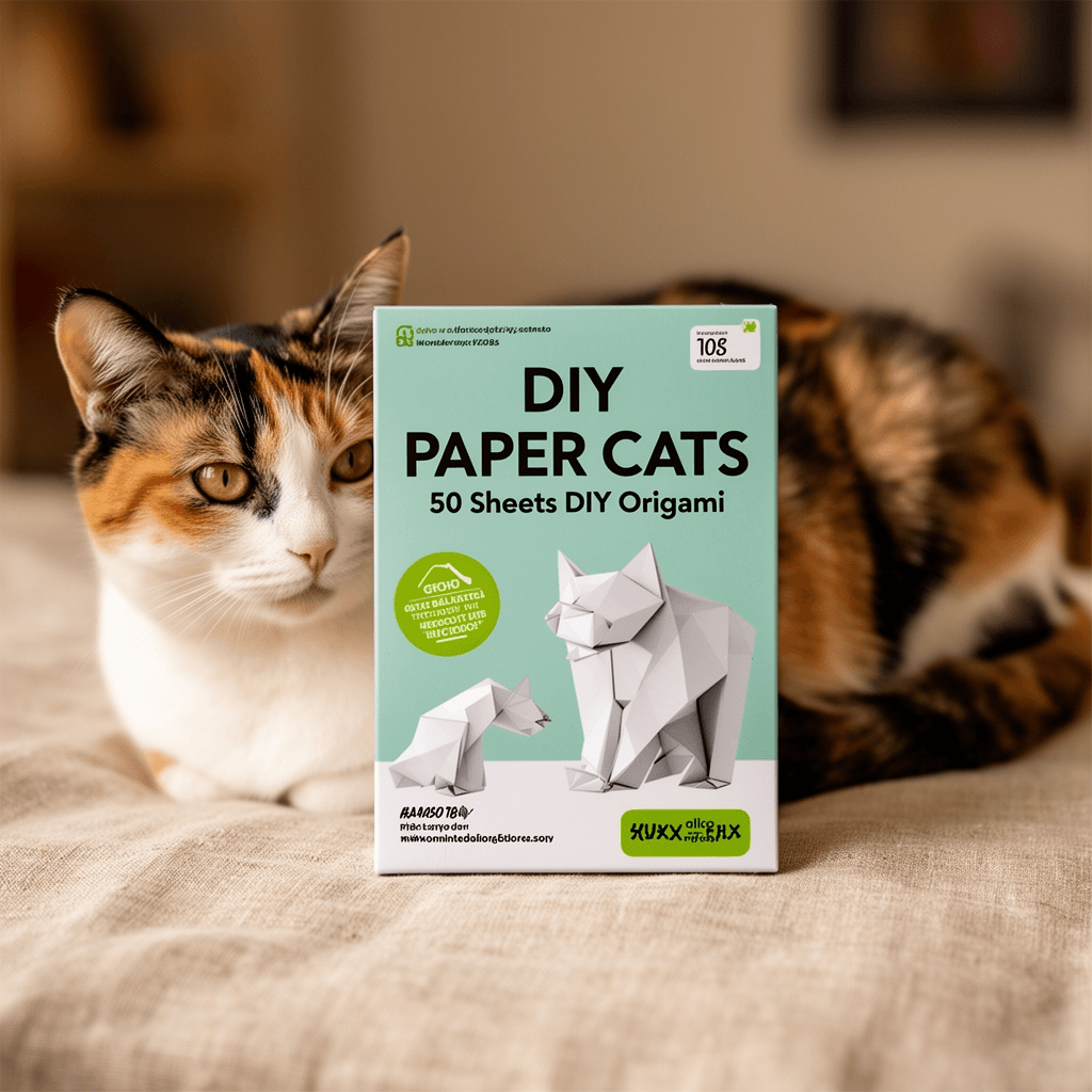 DIY Paper Cats - 50 Sheets DIY Origami with cat - professional product lifestyle photo