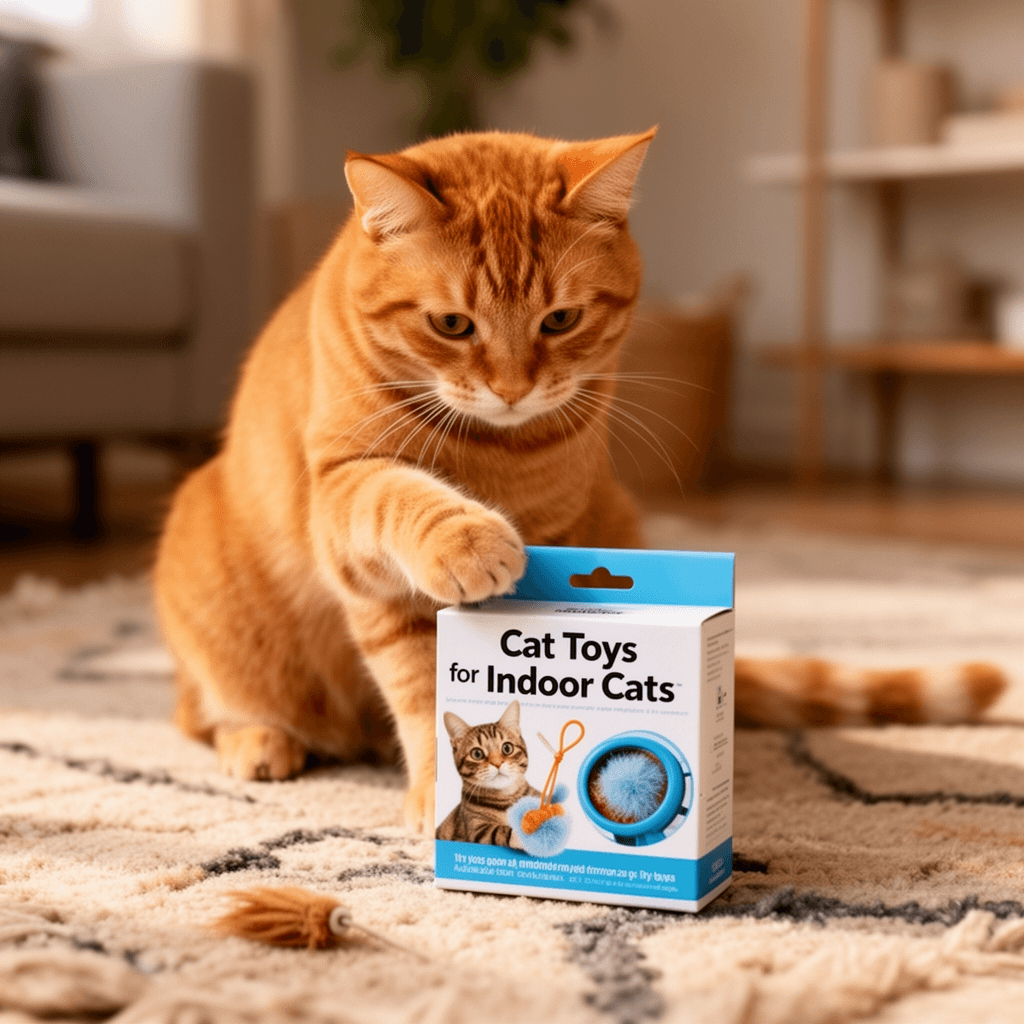 Cat Toys for Indoor Cats with cat - professional product lifestyle photo