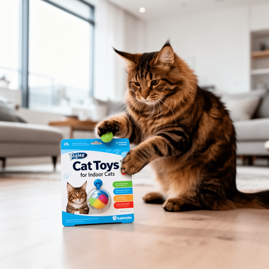 Cat Toys for Indoor Cats with cat - professional product lifestyle photo