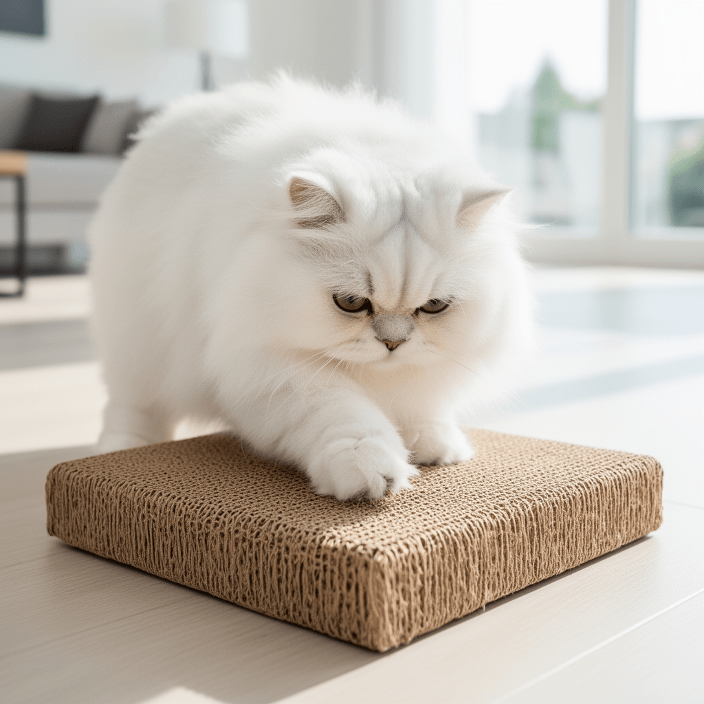 Cat Scratching Pad with 100% Sisal with cat - professional product lifestyle photo