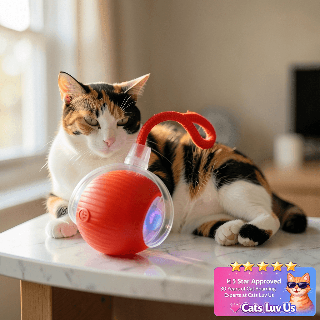 MAXTOOA Interactive Cat Toys for Indoor Cats Smart Automatic with cat - professional product lifestyle photo