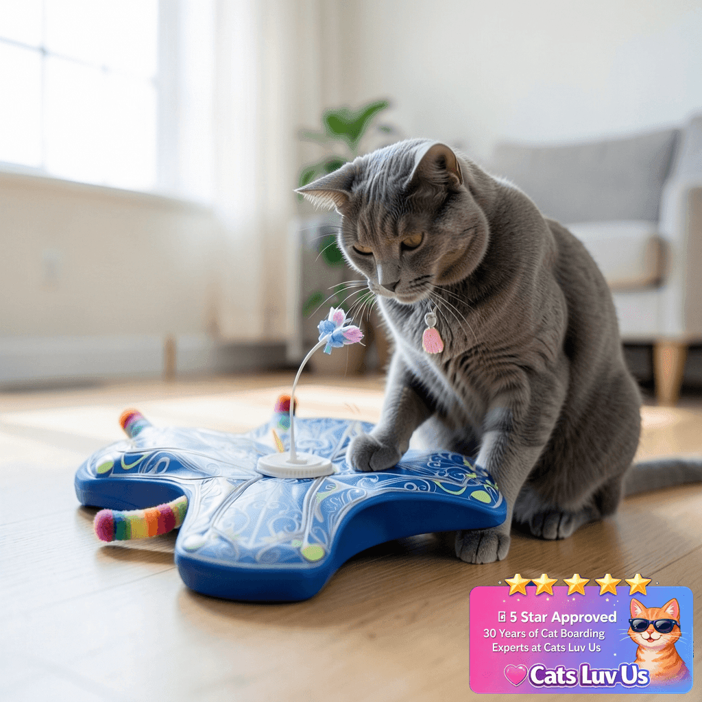 Qraxond Interactive Cat Toys for Indoor Cats with cat - professional product lifestyle photo