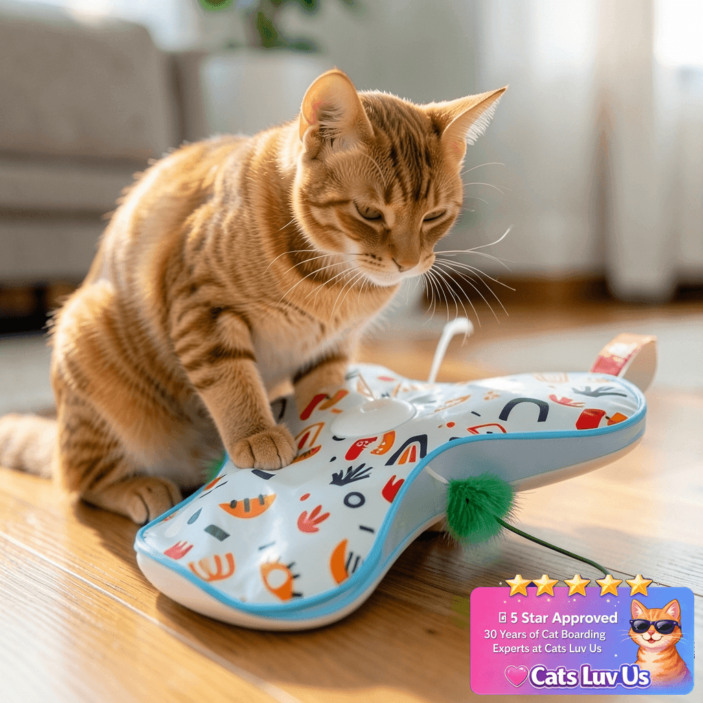 Potaroma Hide and Seek Interactive Cat Toys with cat - professional product lifestyle photo