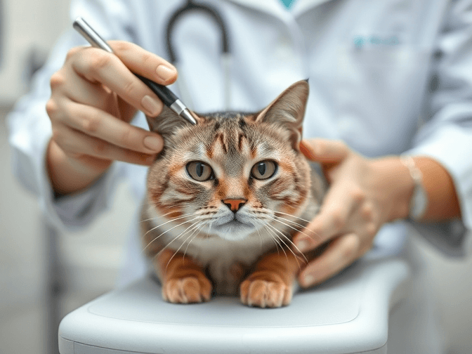 Cat owner reviewing cat eye care and health buying guide options for their pet in 2026