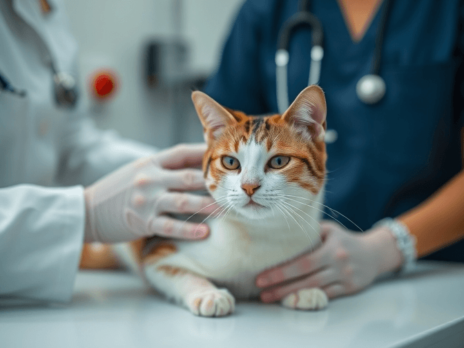 Cat owner reviewing luxury cat eye care and health options for their pet in 2026