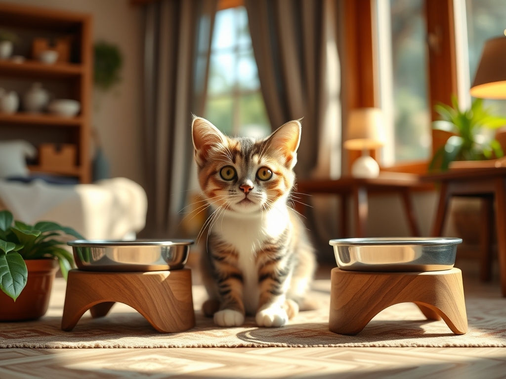 elevated cat bowls benefits - cat food bowls dishes guide hero image