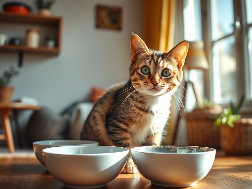wide shallow bowls for whisker fatigue - cat food bowls dishes guide hero image