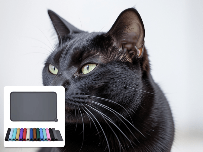 Cat owner reviewing cat food bowls for messy eaters options for their pet in 2026