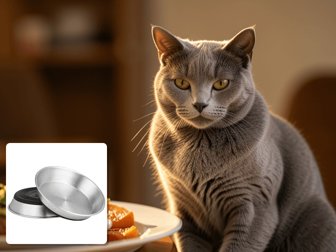 Cat owner reviewing cat food bowls with high sides options for their pet in 2026