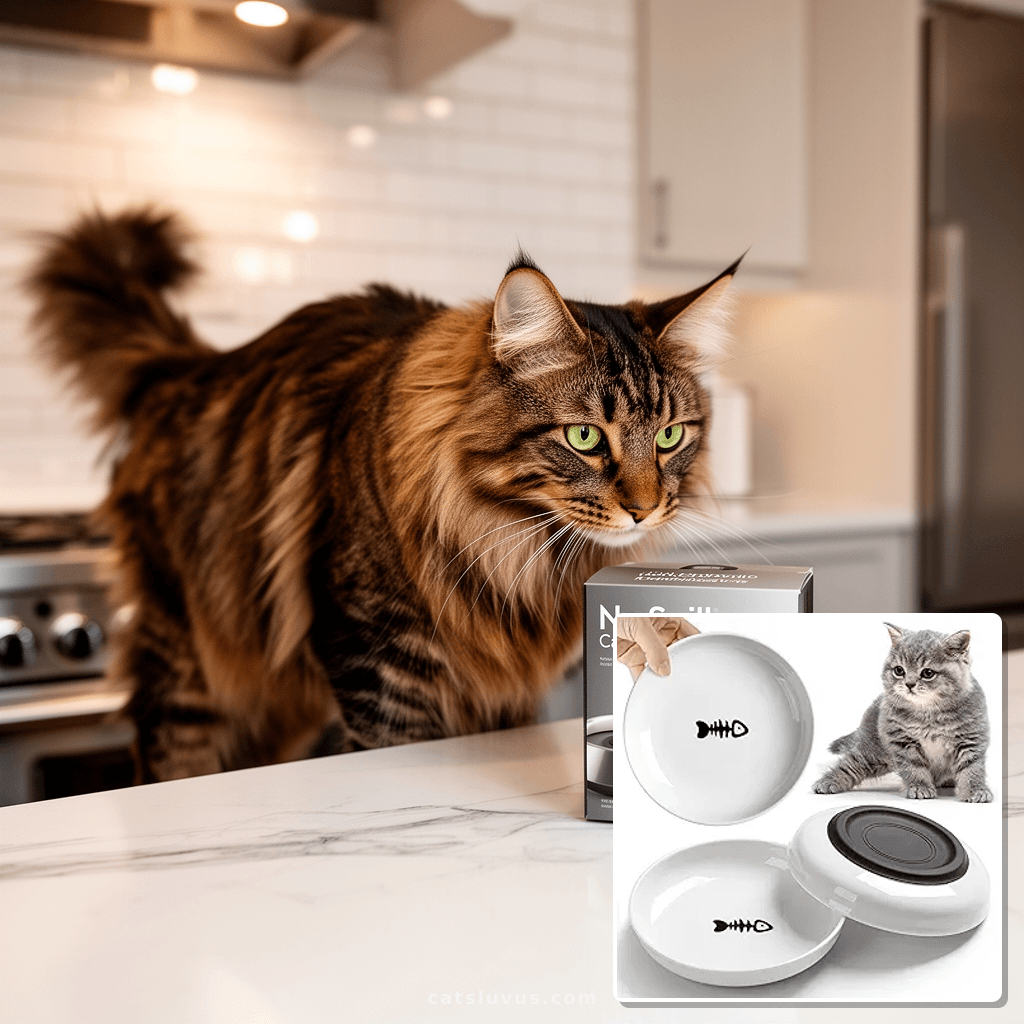 Petmate Pet Cafe Cat and Dog Water Dispenser Extra Small Wat with cat - professional product lifestyle photo