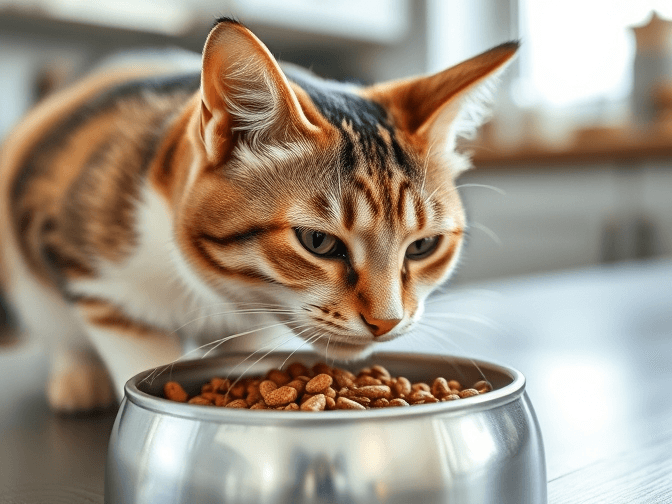 Cat owner reviewing airtight vs regular cat food bins options for their pet in 2026