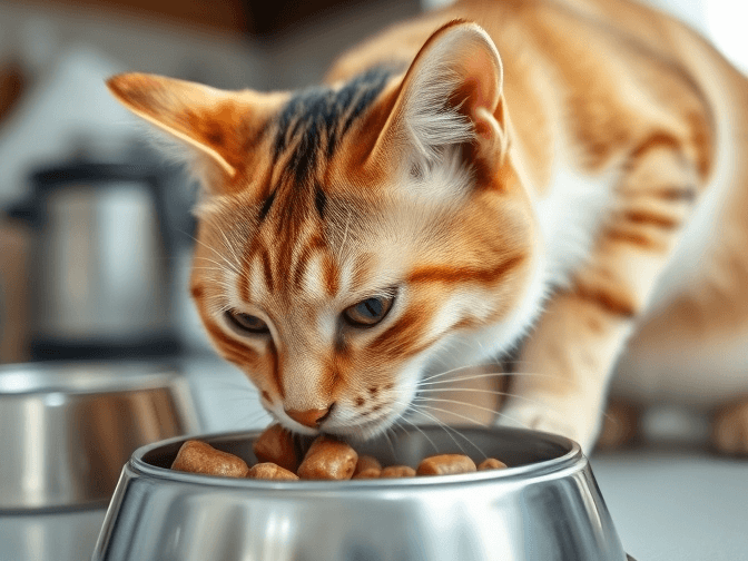 Cat owner reviewing metal vs plastic cat food containers options for their pet in 2026