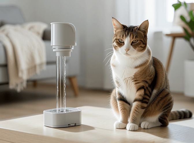 Cat owner reviewing cat fountains replacement parts comparison options for their pet in 2026