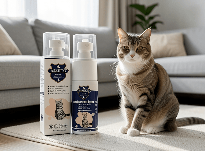 Cat owner reviewing cat furniture scratchers for indoor cats options for their pet in 2026