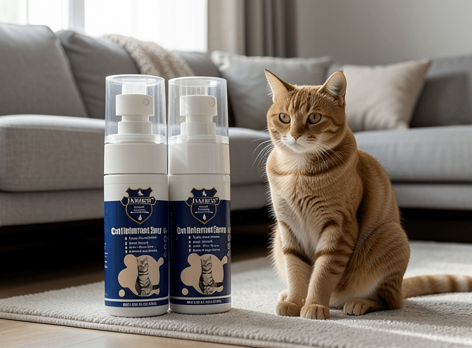 Cat owner reviewing cat furniture scratchers for kittens options for their pet in 2026