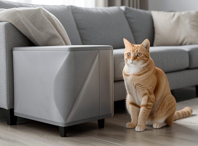 Cat owner reviewing cat furniture scratchers pros and cons options for their pet in 2026