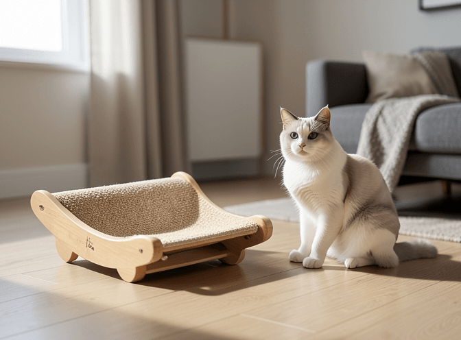 Cat owner reviewing cat furniture scratchers worth buying options for their pet in 2026