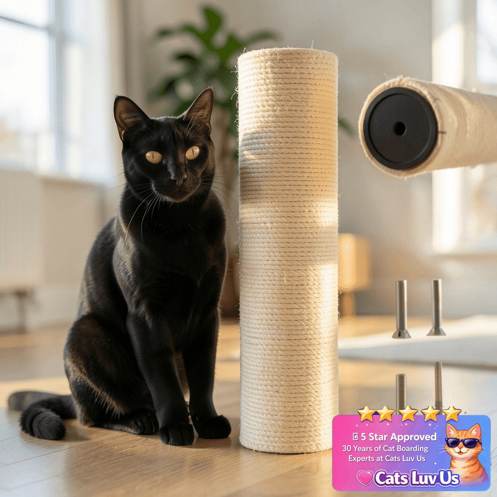 Cat Scratching Post Replacement Pole，2 PCS 15.7in Cat Tree with cat - professional product lifestyle photo
