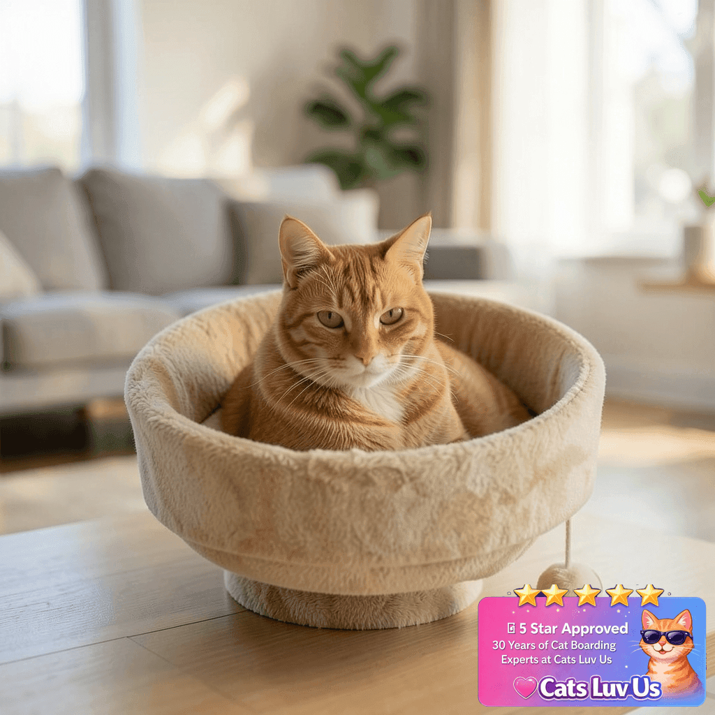 SHENGOCASE 13.5" Cat Tree Tower Accessories Replacement with cat - professional product lifestyle photo