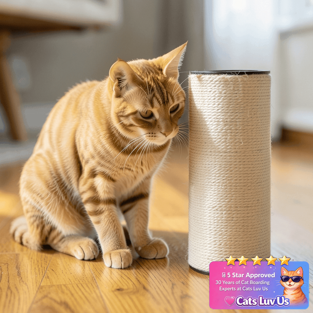 PETUOL 4 PCS M8 Cat Scratching Post Replacement with cat - professional product lifestyle photo