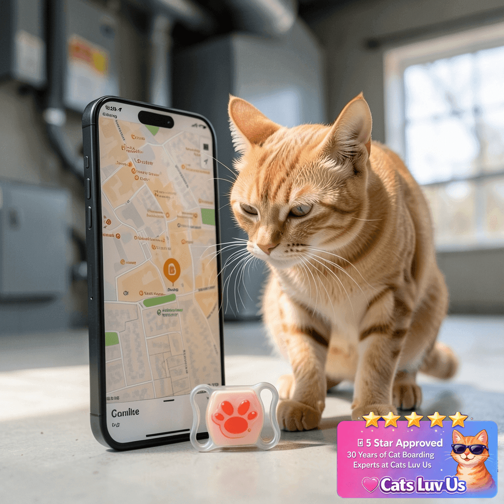 Cat Tracker for Indoor & Outdoor Cats & Dogs with Unlimited with cat - professional product lifestyle photo