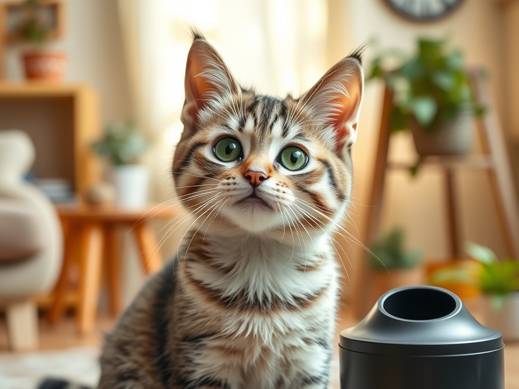 Cat owner reviewing automatic cat feeder with gps tracking options for their pet in 2026