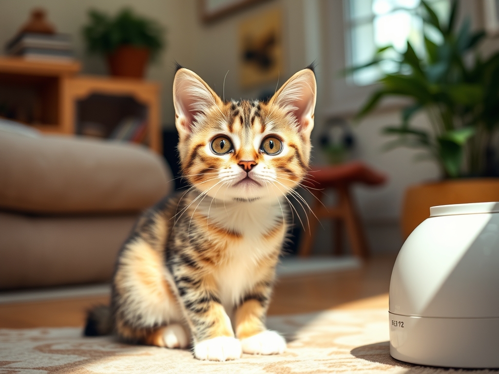 Cat owner reviewing gps vs wifi cat feeders comparison options for their pet in 2026