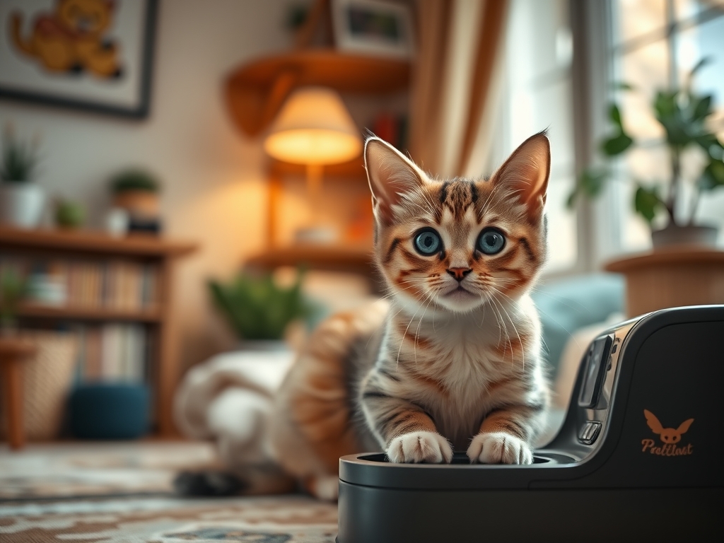 Cat owner reviewing automatic cat feeder with gps options for their pet in 2026