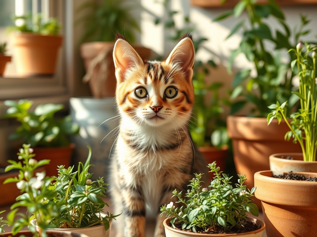 DIY indoor herb garden for cats - cat grass indoor herb gardens guide hero image