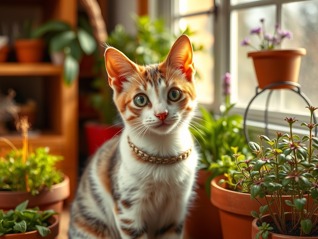 safe herbs for indoor cat gardens - cat grass indoor herb gardens guide hero image