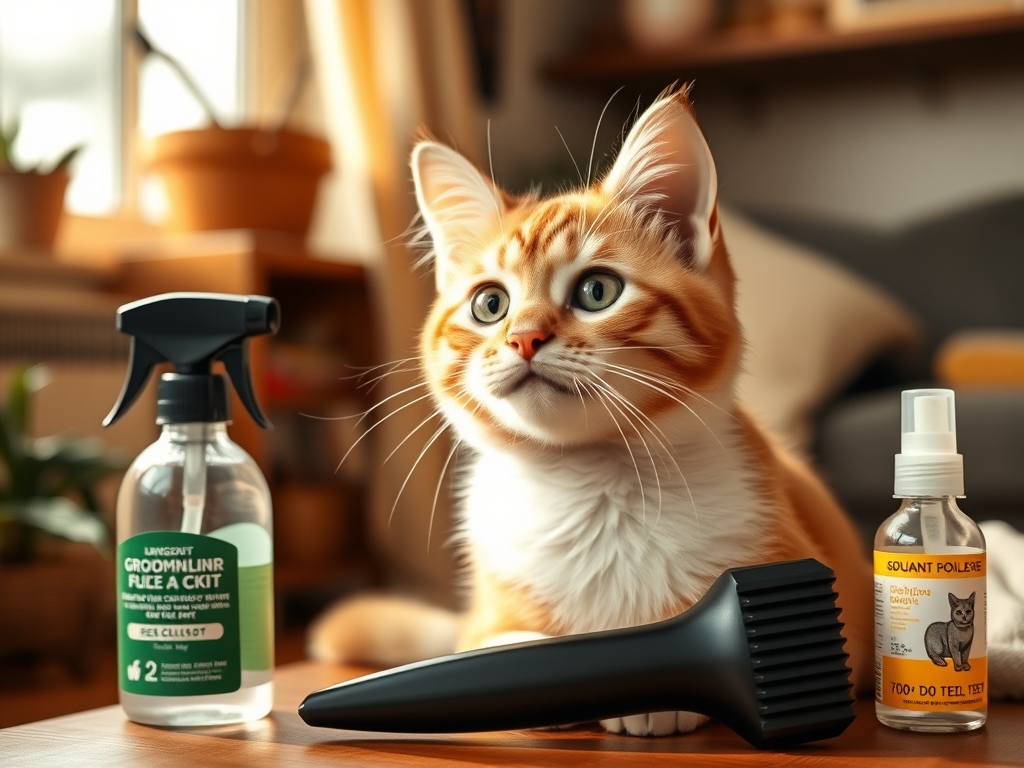 How to Choose a Cat Grooming Kit with Detangler Spray - cat grooming tools