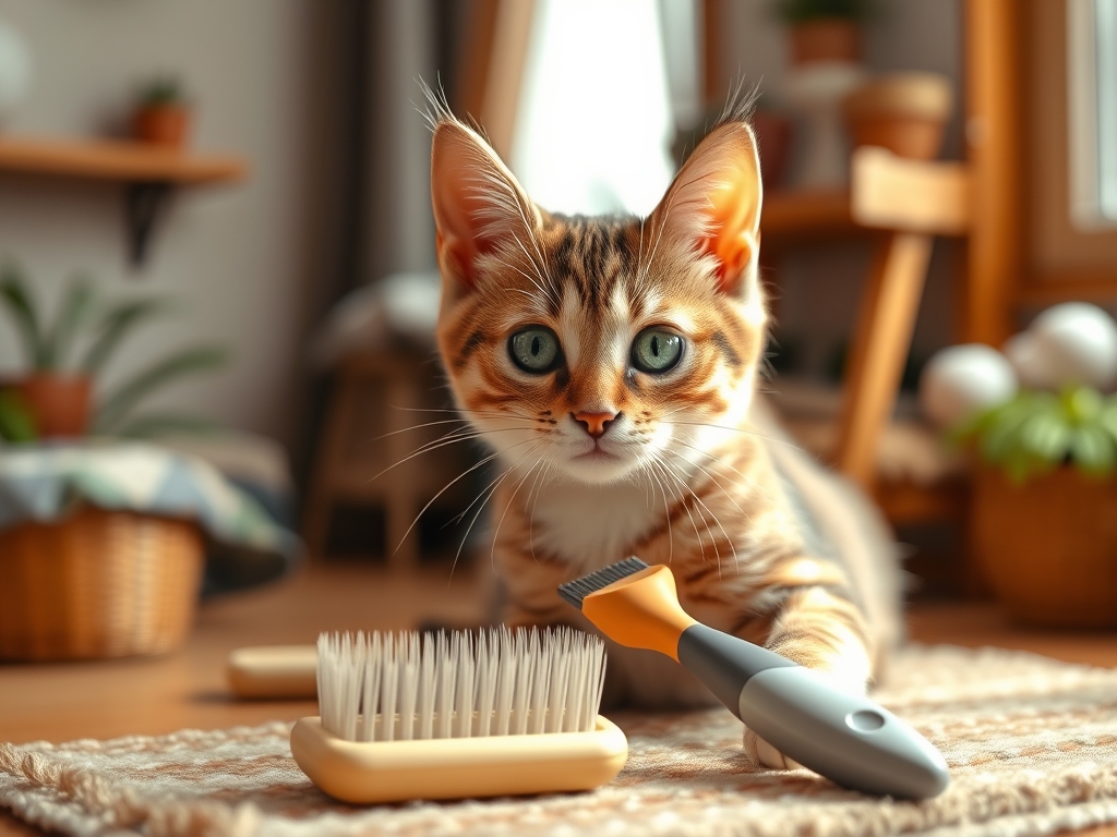 cat grooming tools with ergonomic handle - cat grooming tools guide hero image