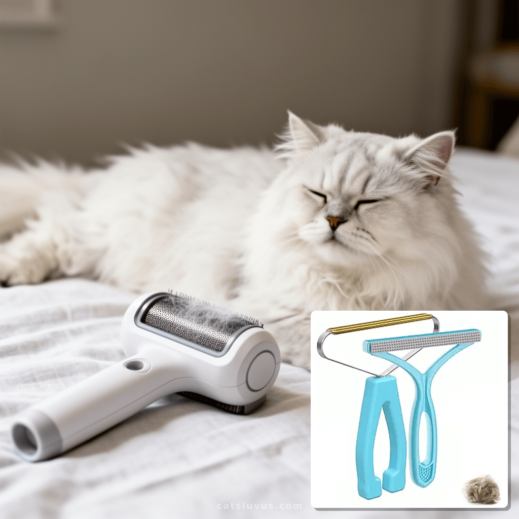 Pet Hair Remover with cat - professional product lifestyle photo