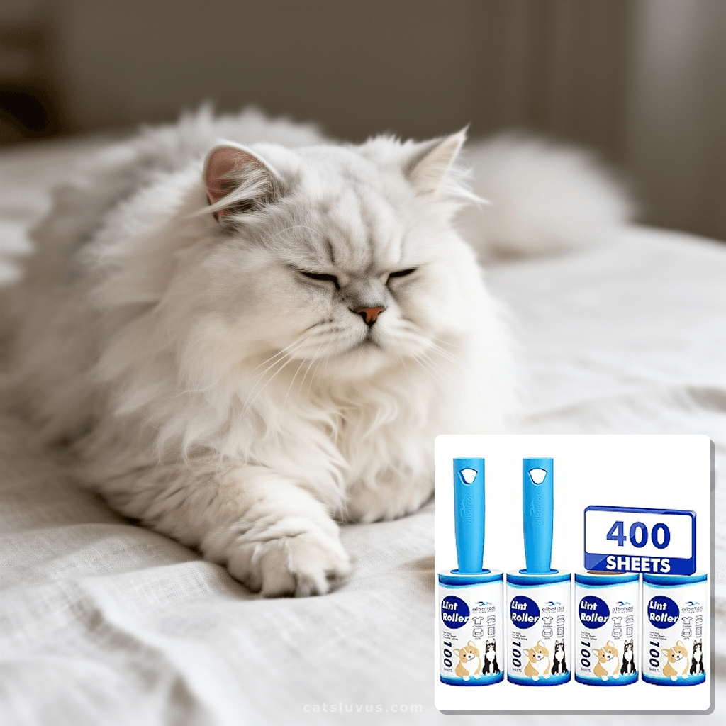 Extra Sticky Lint Roller with cat - professional product lifestyle photo