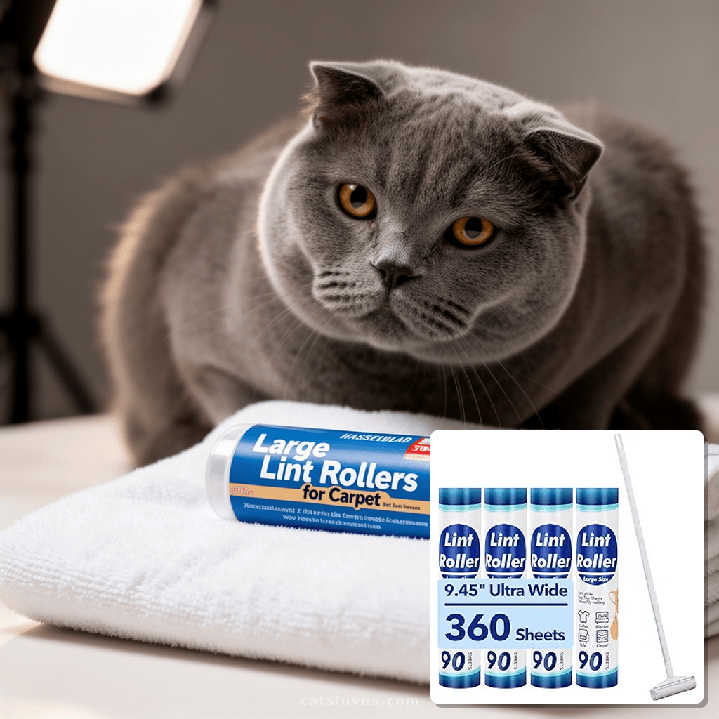 Large Lint Rollers for Carpet with cat - professional product lifestyle photo