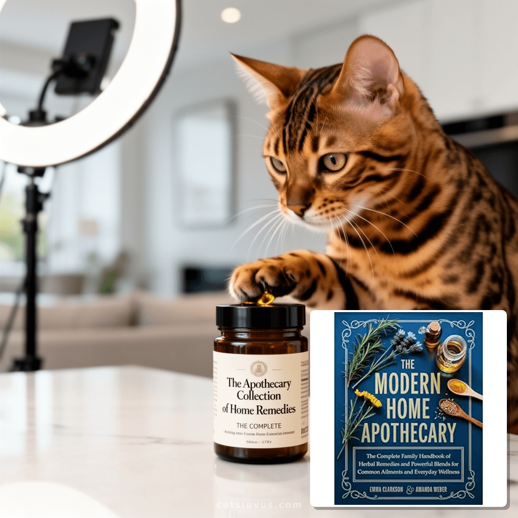 The Apothecary Collection of Home Remedies: The Complete with cat - professional product lifestyle photo