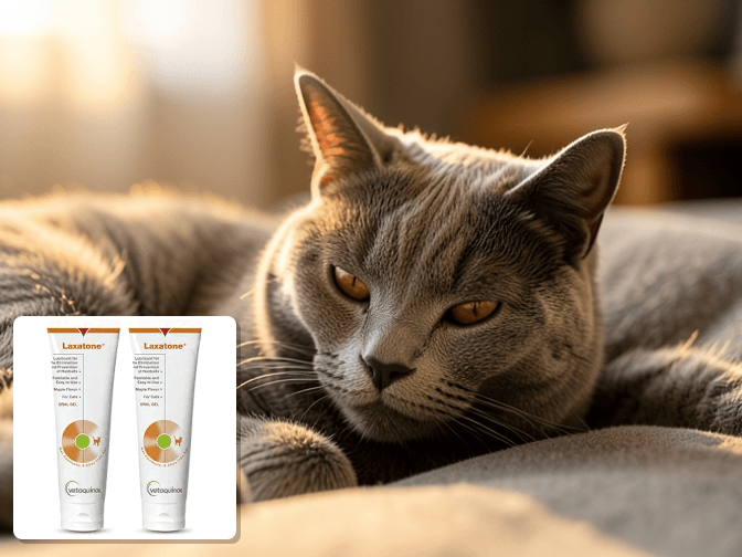 Cat owner reviewing cat malt paste for hairball prevention options for their pet in 2026