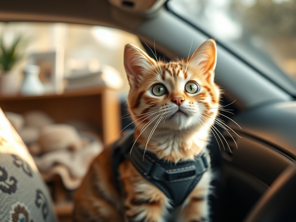 cat harness for travel in car - cat harnesses leashes guide hero image