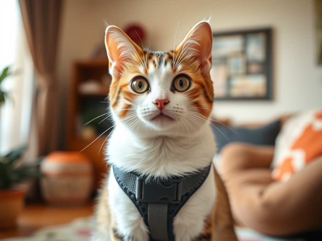 cat harness with safety buckle - cat harnesses leashes guide hero image