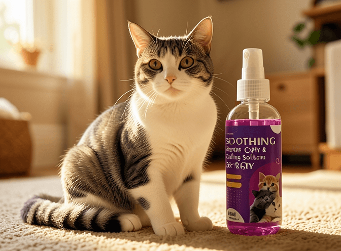 Cat owner reviewing cat heating & cooling products for anxious cats options for their pet in 2026