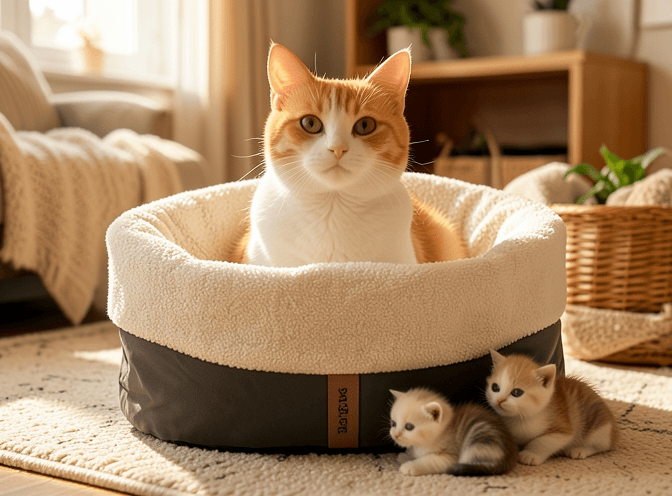 Cat owner reviewing cat heating & cooling products for kittens options for their pet in 2026