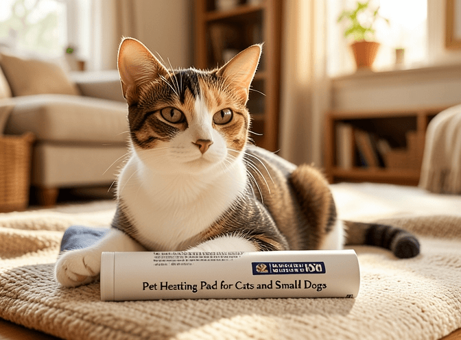 Cat owner reviewing cat heating & cooling products under 50 dollars options for their pet in 2026