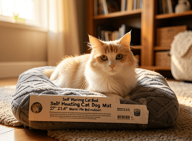 Cat owner reviewing top cat heating & cooling products reviews options for their pet in 2026